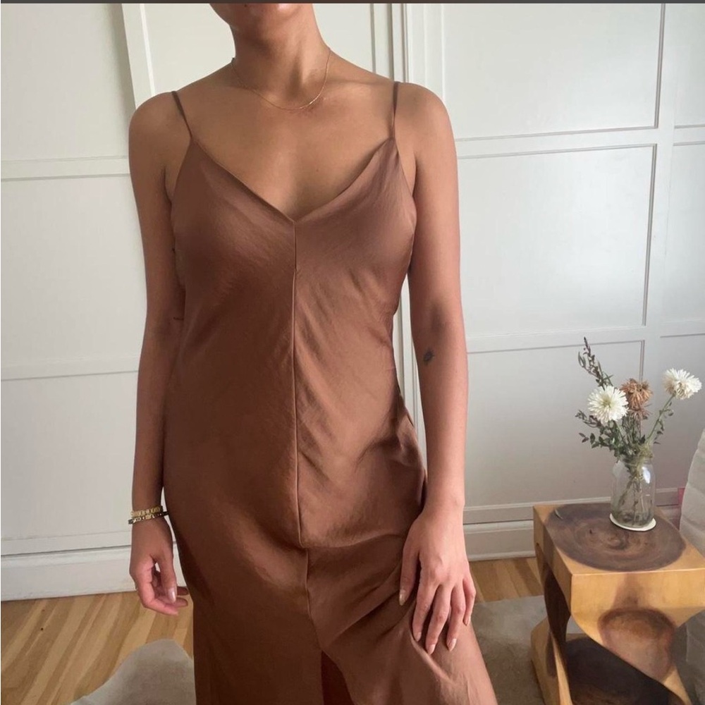 Free People Terracotta Spaghetti Strap Dress